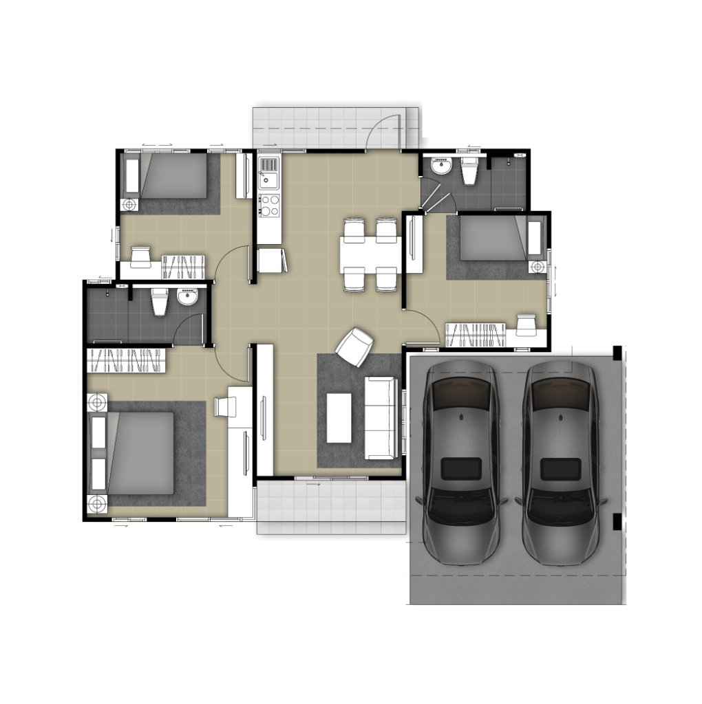 บ้านพฤกษากาญจน์ ริเวอร์พาส2 floor plan แบบบ้าน Tsuyu (ทสึยุ)